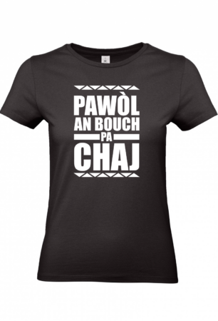 T-shirt Pawòl an bouch pa chaj