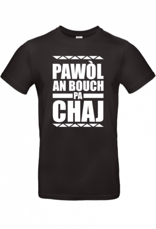 T-shirt Pawòl an bouch pa chaj